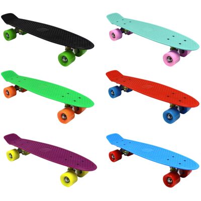 Charles Bentley Kids Retro Cruiser Mini Plastic Skateboards - Fully Assembled - Charles Bentley Kids Retro Cruiser Mini Plastic Skateboards - Fully Assembled -