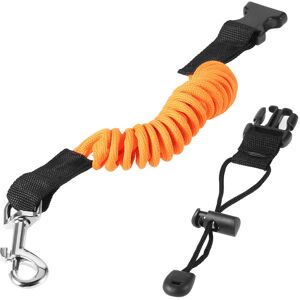 GreenZech (Orange) Elastic Kayak Canoe Paddle Leash with Metal Hook Surfboard Surfing Rope GreenZech (Orange) Elastic Kayak Canoe Paddle Leash with Metal Hook Surfboard Surfing Rope