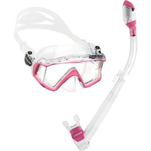 cressi Panoramic Wide View Mask with Dry Snorkel Set clear Pink cressi Panoramic Wide View Mask with Dry Snorkel Set clear Pink