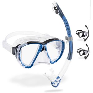 CRESSI Big Eyes+Alpha Ultra Dry Combo Clear/Azure - Combo Set Mask + Snorkel UD CRESSI Big Eyes+Alpha Ultra Dry Combo Clear/Azure - Combo Set Mask + Snorkel UD