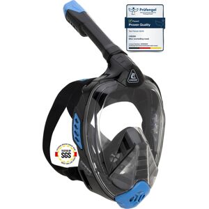 CRESSI Bali Full Face Mask Black/Blue L/XL - Unisex Integral Snorkel Mask, Anti CRESSI Bali Full Face Mask Black/Blue L/XL - Unisex Integral Snorkel Mask, Anti