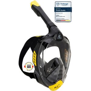 CRESSI Bali Full Face Mask Black/Yellow S/M - Unisex Integral Snorkel Mask, Anti CRESSI Bali Full Face Mask Black/Yellow S/M - Unisex Integral Snorkel Mask, Anti