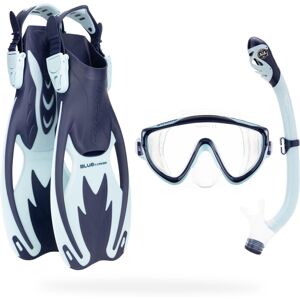 CRESSI Tinetto Rocks Dry Set Blue Navy/Ice Cyan S/M - Kids Snorkeling Set Short CRESSI Tinetto Rocks Dry Set Blue Navy/Ice Cyan S/M - Kids Snorkeling Set Short