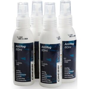 Cressi Anti-Fog 60Ml- 4 Pack, Trasparente Cressi Anti-Fog 60Ml- 4 Pack, Trasparente