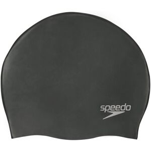 Speedo Plain Moulded Swim Hat One Size Black Speedo Plain Moulded Swim Hat One Size Black