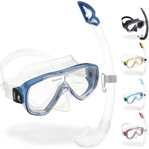 Cressi Onda Mare Italian Made Snorkel Set - Clear/Blue, Cressi Onda Mare Italian Made Snorkel Set - Clear/Blue,