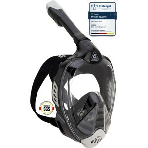 CRESSI Bali Full Face Mask Black/Grey L/XL - Unisex Integral Snorkel Mask, Anti CRESSI Bali Full Face Mask Black/Grey L/XL - Unisex Integral Snorkel Mask, Anti