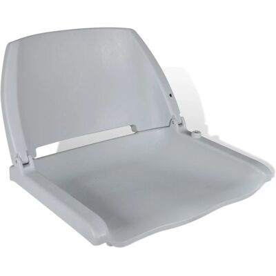 vidaXL Boat Seat Foldable Backrest Grey - Boat Seat vidaXL Boat Seat Foldable Backrest Grey - Boat Seat