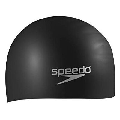 Speedo - Silicone Long Hair Cap - Black - One Size - Swim Cap Speedo - Silicone Long Hair Cap - Black - One Size - Swim Cap