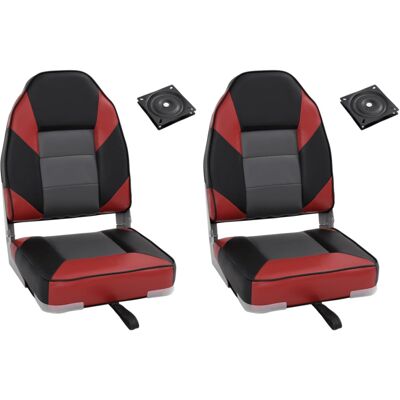 vidaXL Boat Seat Set Foldable High Back Rotatable - Boat Seat Set vidaXL Boat Seat Set Foldable High Back Rotatable - Boat Seat Set