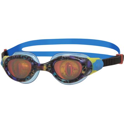 Zoggs Unisex-Youth Sea Demon Junior Lens Swimming Goggles, Black/Blue/Hologram, Zoggs Unisex-Youth Sea Demon Junior Lens Swimming Goggles, Black/Blue/Hologram,