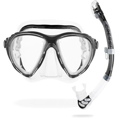 Cressi Big Eyes Evo & Alpha Ultra Dry Snorkel Set Adults - Silicone Snorkel Mask Cressi Big Eyes Evo & Alpha Ultra Dry Snorkel Set Adults - Silicone Snorkel Mask