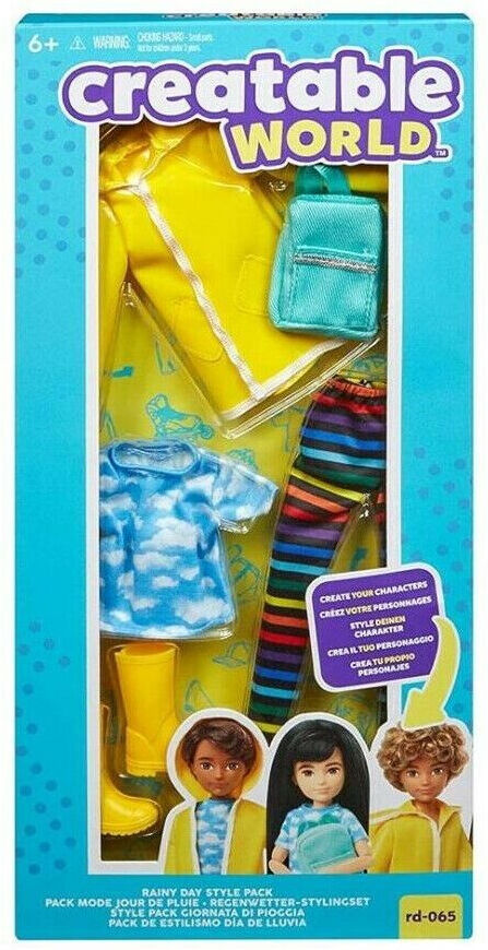 Mattel Creative World Styling Set Rain Clothing Doll Dress Accessories