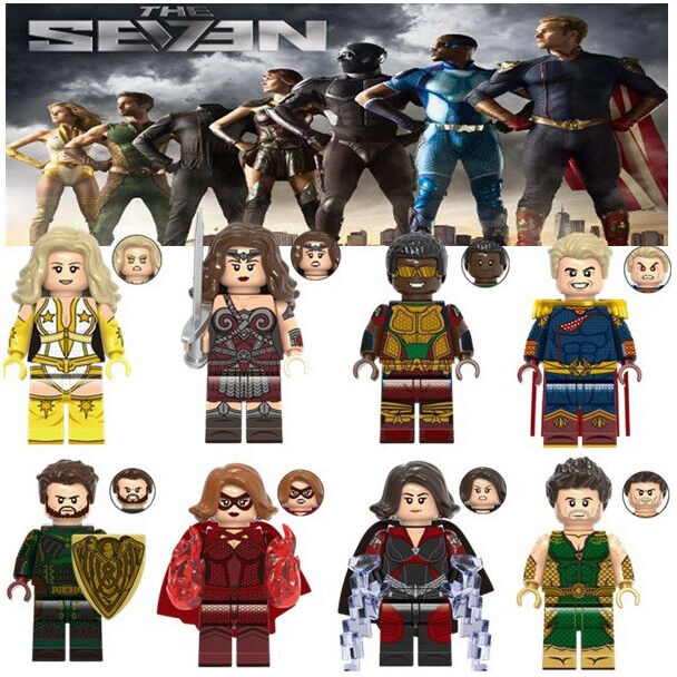 ZHIKE 8PCS The Boys Super Heroes Mini Toy Action Figures Fit Lego Soldier boy Homeland