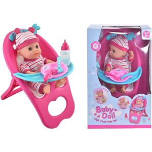 Kandy Toys 30cm Baby Doll High Chair Playset Kandy Toys 30cm Baby Doll High Chair Playset