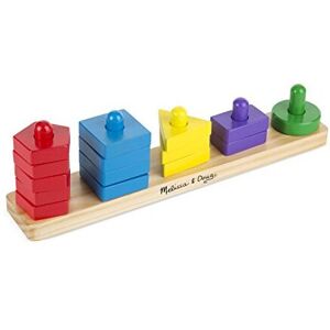 Melissa & Doug Melissa Doug Stack and Sort Board Wooden Educational Toy With 15 Solid Wood Piec Melissa & Doug Melissa Doug Stack and Sort Board Wooden Educational Toy With 15 Solid Wood Piec