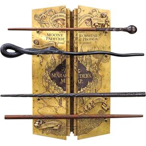 Harry Potter The Marauders Map Founders Wand Collection on Map Display Harry Potter The Marauders Map Founders Wand Collection on Map Display