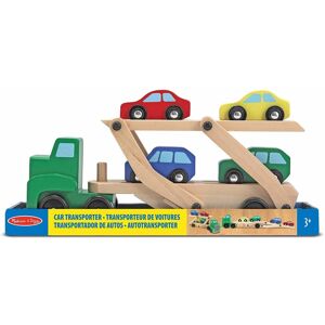 Melissa & Doug Melissa and Doug Wooden Car Transporter 4 Push-Along Vehicles Wagon Truck Toy Melissa & Doug Melissa and Doug Wooden Car Transporter 4 Push-Along Vehicles Wagon Truck Toy