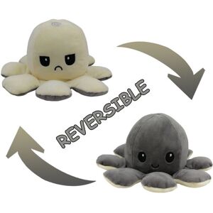 Unbranded (Gray + Beige) Double-Sided Flip Reversible Octopus Plush Toy Unbranded (Gray + Beige) Double-Sided Flip Reversible Octopus Plush Toy