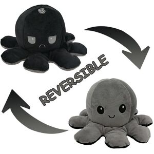 Unbranded (Gray + Black) Double-Sided Flip Reversible Octopus Plush Toy Unbranded (Gray + Black) Double-Sided Flip Reversible Octopus Plush Toy