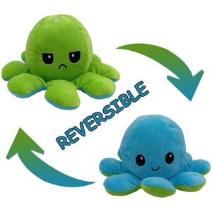 Unbranded (Light Blue + Green) Double-Sided Flip Reversible Octopus Plush Toy Unbranded (Light Blue + Green) Double-Sided Flip Reversible Octopus Plush Toy