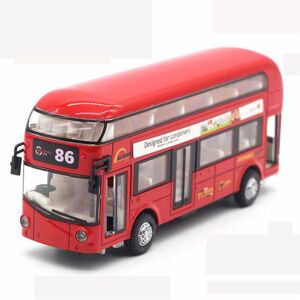 Unbranded (Red) Sound & Light 1:50 Double-Decker London Bus Toy - Metal Pull-Back Model, 3 Unbranded (Red) Sound & Light 1:50 Double-Decker London Bus Toy - Metal Pull-Back Model, 3