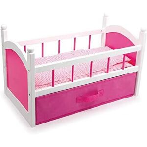 Brand:-Gamez-Galore Dolls Wooden Crib Cot Bed With Bedding and Pink Clothes Drawer Storage, Toy Brand:-Gamez-Galore Dolls Wooden Crib Cot Bed With Bedding and Pink Clothes Drawer Storage, Toy