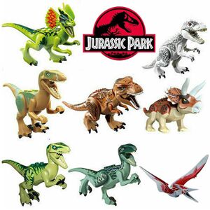 Fit Lego-Compatible Jurassic World Tyrannosaurus Minifigures - 4.5 cm ABS Plasti Fit Lego-Compatible Jurassic World Tyrannosaurus Minifigures - 4.5 cm ABS Plasti