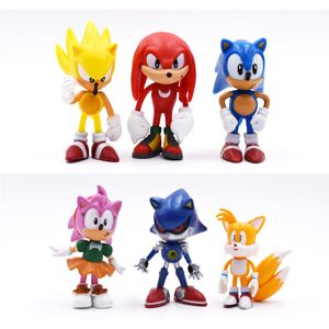 Unbranded 6 PCs Sonic the Hedgehog Knuckles Amy Tail Cake Topper Metal Action Figures Toy Unbranded 6 PCs Sonic the Hedgehog Knuckles Amy Tail Cake Topper Metal Action Figures Toy