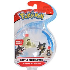 Pokemon 2 Inch Battle Action Figure 2-pack - Alolan Rattata, Sandygast Pokemon 2 Inch Battle Action Figure 2-pack - Alolan Rattata, Sandygast