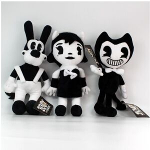 Unbranded (3pcs) Bendy and the Ink Machine Plush Doll Figure Toy Black White Alice Boris T Unbranded (3pcs) Bendy and the Ink Machine Plush Doll Figure Toy Black White Alice Boris T