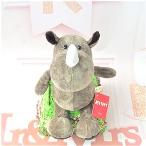 Unbranded (Rhinoceros, 35cm/13.7in35cm/13.7in) Forest Animal Dolls Lion Elephant Tiger Mon Unbranded (Rhinoceros, 35cm/13.7in35cm/13.7in) Forest Animal Dolls Lion Elephant Tiger Mon
