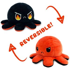 Unbranded (Black+Orange Angry) Double-Sided Flip Reversible Octopus Plush Toy Marine Life Unbranded (Black+Orange Angry) Double-Sided Flip Reversible Octopus Plush Toy Marine Life