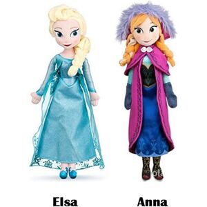 Unbranded (Anna and Elsa, 50cm) 2pc Disney Frozen Fever Elsa And Anna Plush Dolls kid fun Unbranded (Anna and Elsa, 50cm) 2pc Disney Frozen Fever Elsa And Anna Plush Dolls kid fun