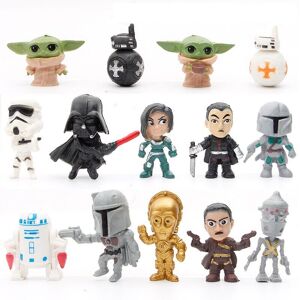 Unbranded (Black) Star Wars Movie Mini Action Figure Master Yoda 14 PCS Set Darth Vader Ki Unbranded (Black) Star Wars Movie Mini Action Figure Master Yoda 14 PCS Set Darth Vader Ki