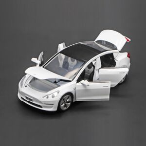 Unbranded (White) Tesla Model 3 Diecast Model Car Sound&Light Pull Back Cars Toy Xmas Boy Unbranded (White) Tesla Model 3 Diecast Model Car Sound&Light Pull Back Cars Toy Xmas Boy