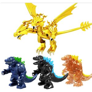 Unbranded 4PCS/SET Godzilla Figure Fit Lego Building Block Kids Toy XMAS Unbranded 4PCS/SET Godzilla Figure Fit Lego Building Block Kids Toy XMAS