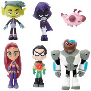 Unbranded 6pcs Teen Titans Go Figure Robin Raven Beast Boy Starfire Figurine Model Kid Toy Unbranded 6pcs Teen Titans Go Figure Robin Raven Beast Boy Starfire Figurine Model Kid Toy