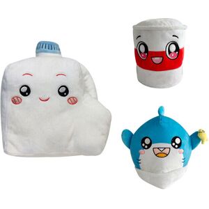 Unbranded (3 PCS) Lankybox Milk Plush Toy Shark Tree Bucket Kids Figure Unbranded (3 PCS) Lankybox Milk Plush Toy Shark Tree Bucket Kids Figure