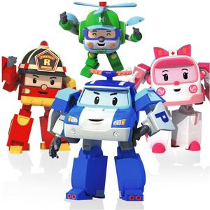 Unbranded Robocar Poli 4-Piece Transforming Robots Set: Poli, Roy, Amber & Helly - Educati Unbranded Robocar Poli 4-Piece Transforming Robots Set: Poli, Roy, Amber & Helly - Educati