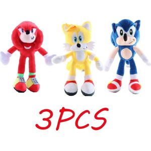 Unbranded (Red+Yellow+Blue) Sonic The Hedgehog Knuckles Silver Tails Stuffed Teddy Bear To Unbranded (Red+Yellow+Blue) Sonic The Hedgehog Knuckles Silver Tails Stuffed Teddy Bear To