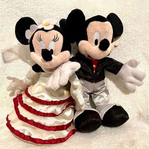 Disney Mickey Minnie Mouse wedding soft plush doll set 9 New Disney Mickey Minnie Mouse wedding soft plush doll set 9 New