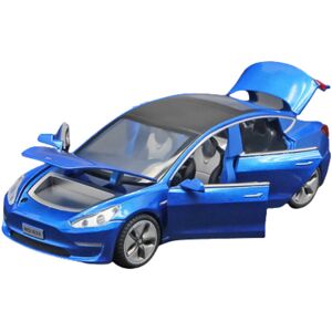 Unbranded (Blue) 1:32 Tesla Model 3 Alloy Car Diecasts Toy Vehicles Sound Light Pull Back Unbranded (Blue) 1:32 Tesla Model 3 Alloy Car Diecasts Toy Vehicles Sound Light Pull Back