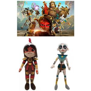 Unbranded (2Pcs) 28cm Maya and the Three Plush Toy Chiapa Warrior Stuffed Doll Toy Kids Gi Unbranded (2Pcs) 28cm Maya and the Three Plush Toy Chiapa Warrior Stuffed Doll Toy Kids Gi
