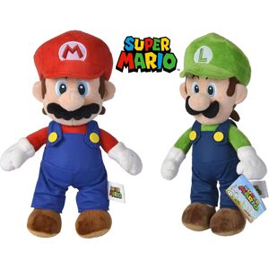 Simba Toys Official Super Mario Bros Soft Toy, Mario AND Luigi 30cm Set Simba Toys Official Super Mario Bros Soft Toy, Mario AND Luigi 30cm Set