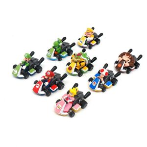 Unbranded 8-Piece Super Mario Kart Pull-Back Car Set: Princess, Luigi & Bowser Figures for Unbranded 8-Piece Super Mario Kart Pull-Back Car Set: Princess, Luigi & Bowser Figures for