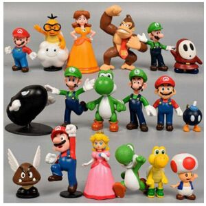 Unbranded 18-Piece Super Mario Mini Figure Set – PVC Collectible Toys, 3–5.5 cm (1.5–2.5 i Unbranded 18-Piece Super Mario Mini Figure Set – PVC Collectible Toys, 3–5.5 cm (1.5–2.5 i