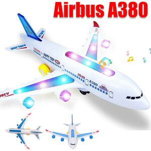 AKKEE Airbus A380 Kids Plane Toy with LED Lights & Music, Auto Bump & Go, Safe ABS Pla AKKEE Airbus A380 Kids Plane Toy with LED Lights & Music, Auto Bump & Go, Safe ABS Pla