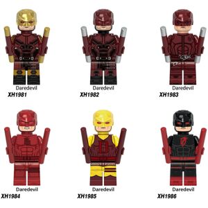 ZHIKE 6PCS Superhero Daredevil Minifigures Toys Fit Lego Building Blocks Kids Toys Chr ZHIKE 6PCS Superhero Daredevil Minifigures Toys Fit Lego Building Blocks Kids Toys Chr