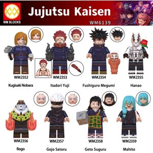 ZHIKE 8PCS Jujutsu Kaisen Minifigures - LEGO-Compatible Building Block Toys for Kids G ZHIKE 8PCS Jujutsu Kaisen Minifigures - LEGO-Compatible Building Block Toys for Kids G